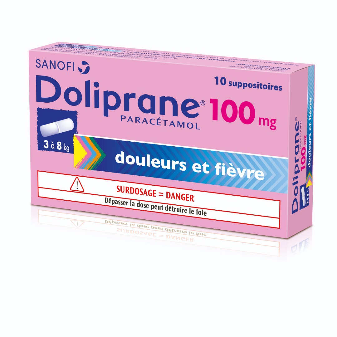 DOLIPRANE 100mg - 10 suppositoires sécables - Grande Pharmacie de la Croix  Rouge